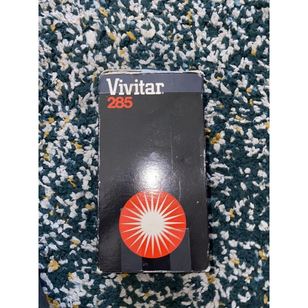 Vintage vivitar 285hv Thyristor Vari Power Flash Bulb Black W EXTRAS *see Pics